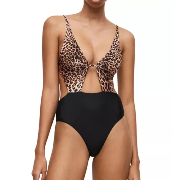 Allsaints Petra Kiku One Piece Swimsuit - Picture 2 of 8